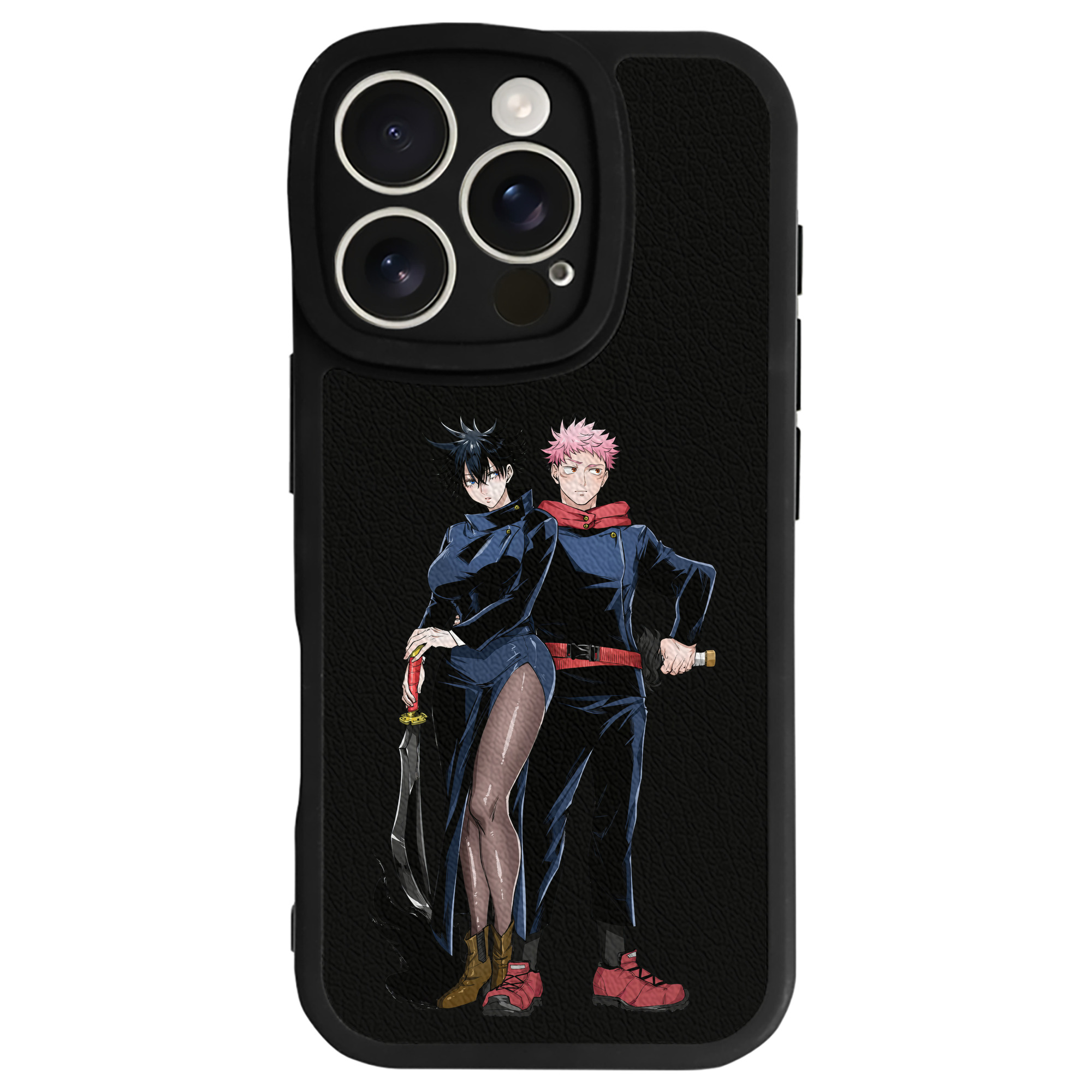 （画像用） 呪術廻戦 Jujutsu Kaisen 【iPhone 16シリーズ対応】シリコンスマホケース（レザー調） 材質：シリコン